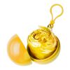 Etui boule contenant un poncho, jaune