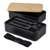 Lunch box double compartiment en PP Maxton noir