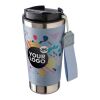 Mug isotherme en acier inoxydable recyclé Kayla blanc