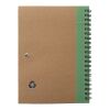 Carnet à spirale Stella vert clair