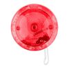 Yoyo lumineux en plastique translucide. rouge