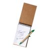 Carnet à spirale en carton vert