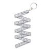 Porte-clés mètre-ruban pliable en plastique de 50cm blanc