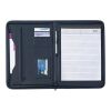 Conférencier A4 zippé en PU bleu