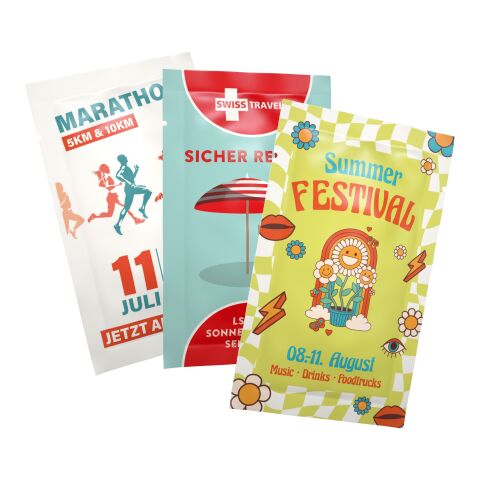 10 ml Lait solaire FPS 30 sensible (sachet) - Soft Touch Print Blanc | sans marquage