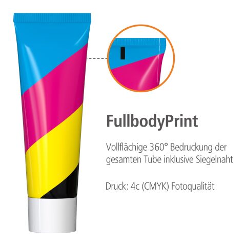 Tube de 25 ml - Lait solaire sensible FPS 30 - FullbodyPrint blanc | Sur toute la surface du tube