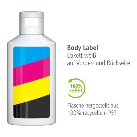 Bouteille de 50 ml - Gel sportif - Body Label blanc | 4C Body Label brillante