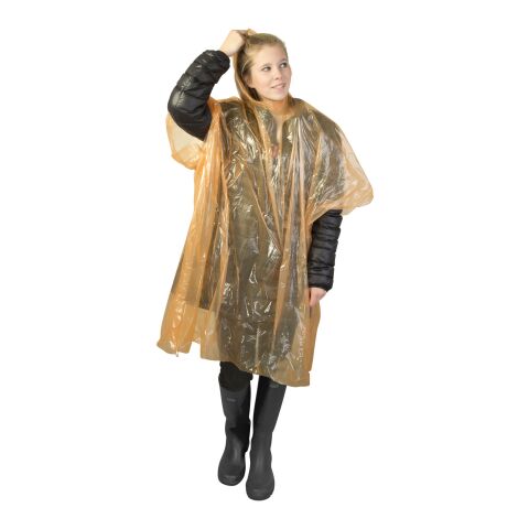 Poncho jetable sous pochette Ziva Standard | Orange | sans marquage | non disponible | non disponible | non disponible