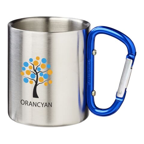 Mug isotherme Alpes avec mousqueton Bleu