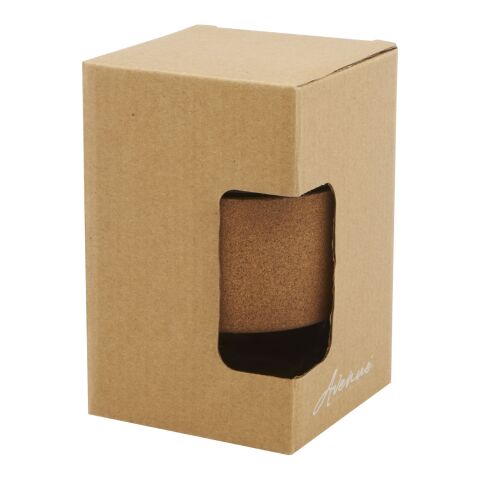 Gobelet Lidan de 360 ml en verre borosilicate avec grip en liège et couvercle en silicone Standard | blanc | sans marquage | non disponible | non disponible