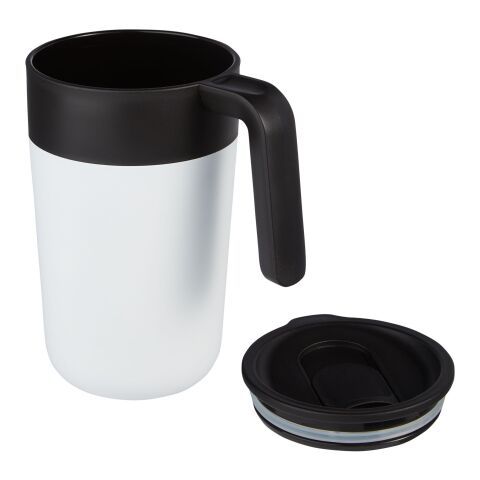 Tasse Nordia de 400 ml recyclée à double paroi Standard | blanc | sans marquage | non disponible | non disponible