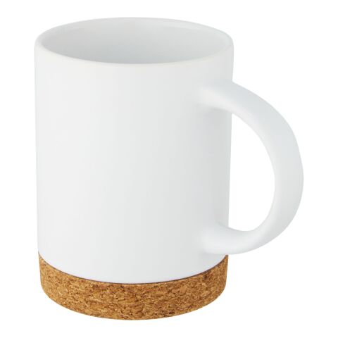 Tasse Neiva de 425 ml en céramique avec base en liège Standard | Blanc | sans marquage | non disponible | non disponible
