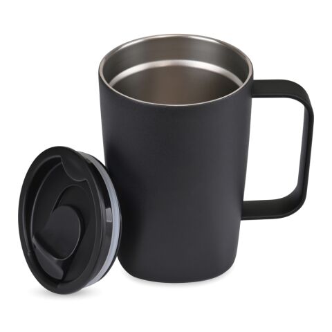 Mug 450ml en acier recyclé RCS Aviana™ Rowan noir | sans marquage | non disponible | non disponible