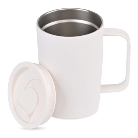 Mug 450ml en acier recyclé RCS Aviana™ Rowan blanc | sans marquage | non disponible | non disponible