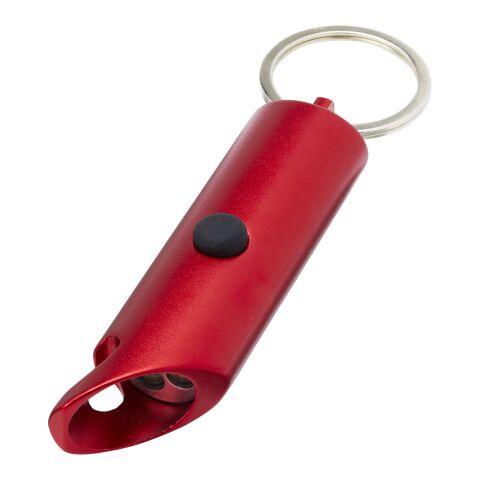 Lumière LED IPX Flare en aluminium recyclé et ouvre-bouteille avec porte-clés Standard | Rouge | sans marquage | non disponible | non disponible