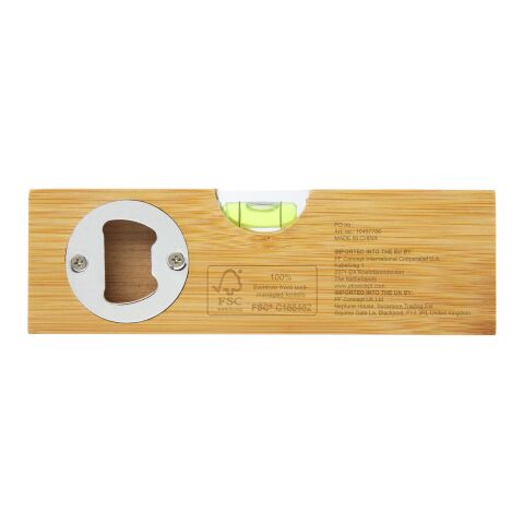 Niveau à bulle Flush en bambou avec ouvre-bouteille Standard | Naturel | sans marquage | non disponible | non disponible