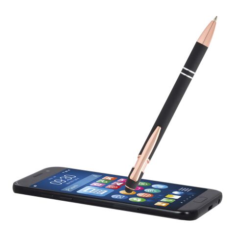 Stylo bille Nanna avec finition or rose Standard | noir | sans marquage | non disponible | non disponible