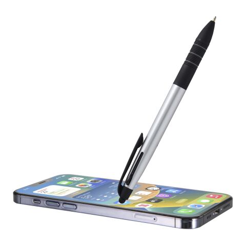 Stylo bille Trine recyclé RCS 3 encres avec stylet Standard | Argent | sans marquage | non disponible | non disponible