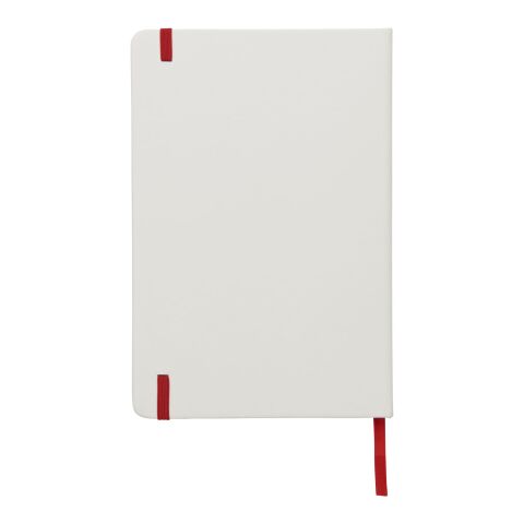 Carnet de notes Spectrum blanc avec élastique coloré A5 - pages lignées Standard | Blanc-Rouge | sans marquage | non disponible | non disponible | non disponible