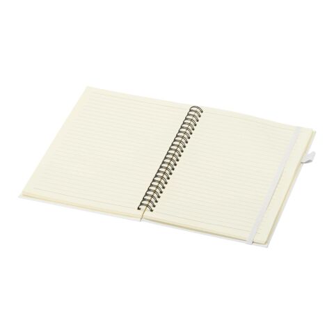 Cahier à spirales Liss A5 à couverture rigide en plastique recyclé blanc