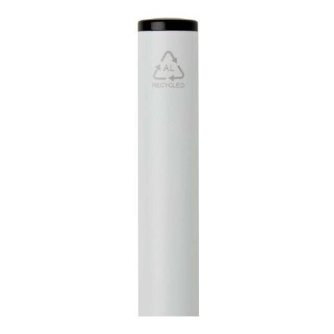 Stylo à bille à ressort en aluminium recyclé Verton avec capuchon (encre bleue) blanc