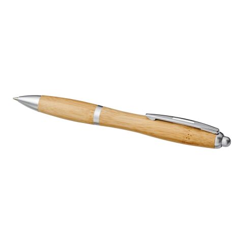 Stylo bille Nash en bambou Standard | Naturel-Argent | sans marquage | non disponible | non disponible