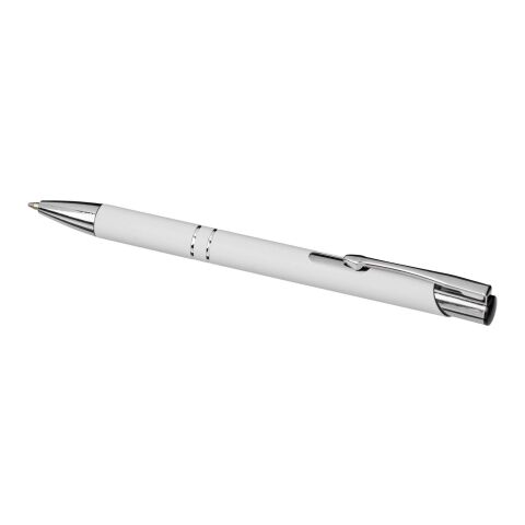 Stylo bille rétractable doux au toucher Moneta Standard | Blanc | sans marquage | non disponible | non disponible