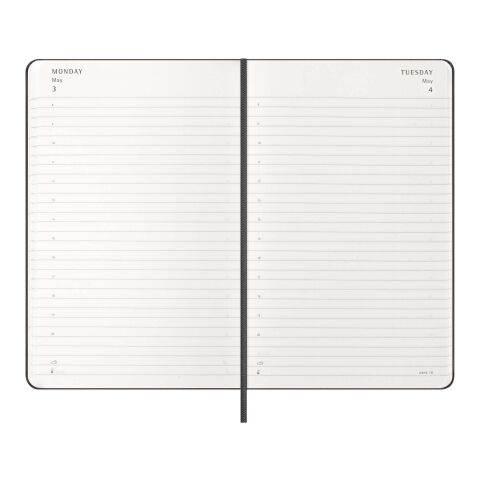 Agenda L quotidien 12&nbsp;mois Moleskine à couverture rigide Standard | Noir | sans marquage | non disponible | non disponible