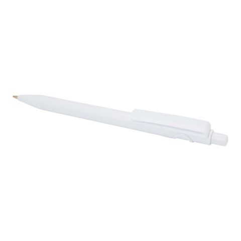 Stylo bille Unica en plastique recyclé (encre bleue) Standard | Blanc | sans marquage | non disponible | non disponible