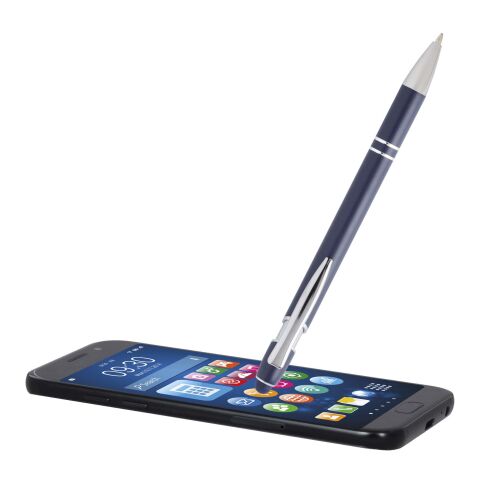 Stylo bille Kish avec finition argentée (encre bleue) Standard | Marine | sans marquage | non disponible | non disponible