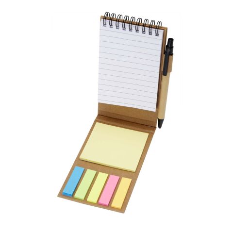 Bloc-notes autocollant avec stylo bille Flipper (encre noire) Standard | Naturel | sans marquage | non disponible | non disponible