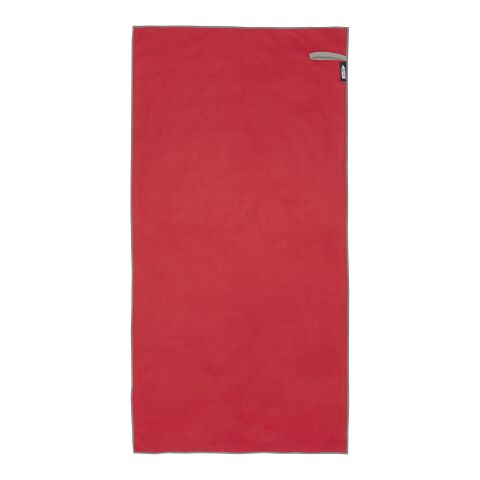 Serviette Pieter certifiée GRS ultra-légère et à séchage rapide 50 x 100 cm Standard | Rouge | sans marquage | non disponible | non disponible | non disponible