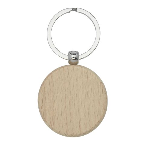 Porte-clés rond Giovanni en bois de hêtre Standard | Naturel | sans marquage | non disponible | non disponible