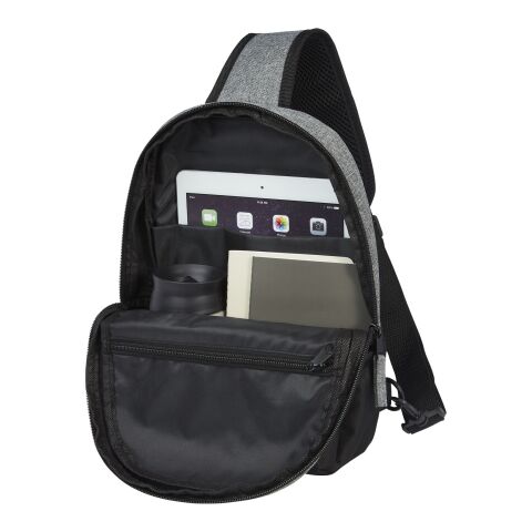 Sac à bandoulière Reclaim GRS recyclé bicolore de 3,5 L Standard | Noir-Gris | sans marquage | non disponible | non disponible | non disponible