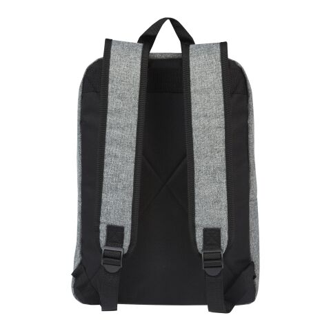 Sac à dos pour ordinateur portable Reclaim 15&quot; recyclé GRS bicolore de 14 L Standard | Noir-Gris | sans marquage | non disponible | non disponible | non disponible