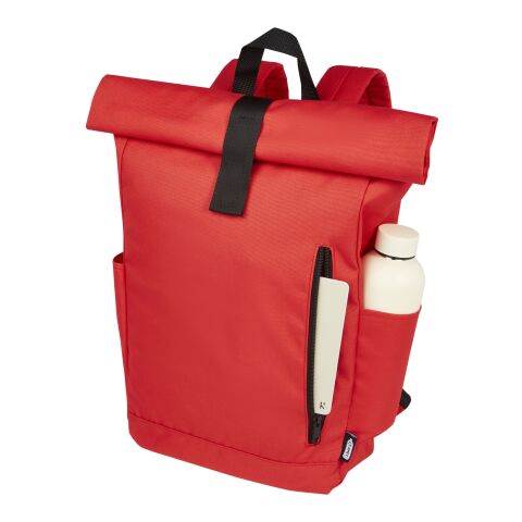 Sac à dos Byron de 18 L en RPET GRS 15,6&quot; avec dessus enroulable Standard | Rouge | sans marquage | non disponible | non disponible | non disponible