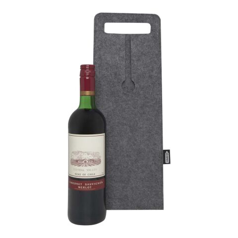 Sac à vin Felta de 75 cl en feutrine recyclée certifié GRS Standard | Gris | sans marquage | non disponible | non disponible | non disponible