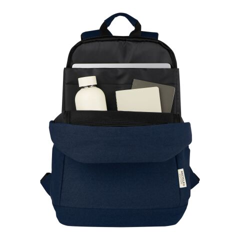 Sac à dos anti-vol pour ordinateur portable Joey de 18&nbsp;L en toile recyclée GRS 15,6&nbsp;pouces Standard | Marine | sans marquage | non disponible | non disponible | non disponible