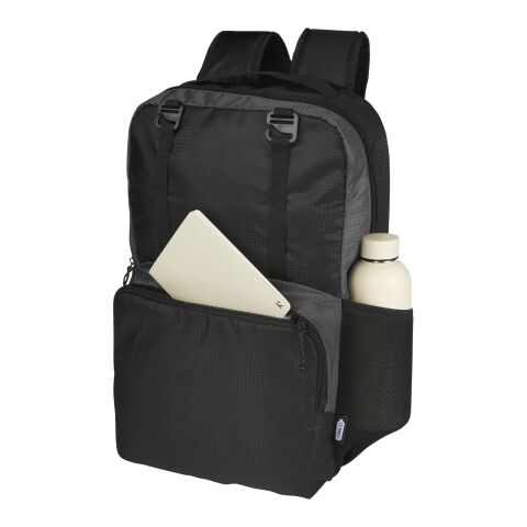 Sac à dos pour ordinateur portable Trailhead de 14 L recyclé GRS bicolore 15 pouces Standard | Noir-Gris | Not applicable | sans marquage | non disponible | non disponible | non disponible