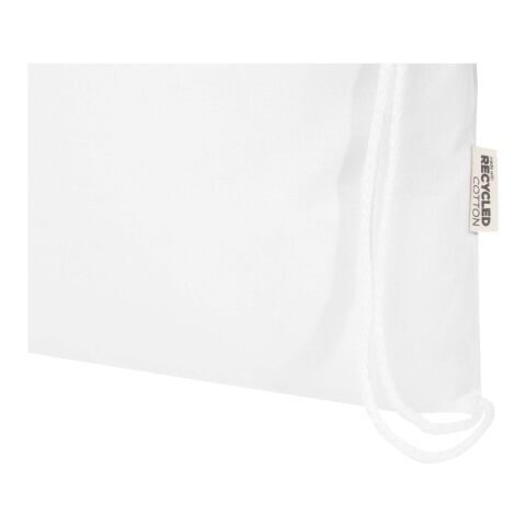 Sac de 5 L avec cordon Oregon Blend en coton recyclé 140 g/m² certifié GRS Standard | blanc | sans marquage | non disponible | non disponible | non disponible