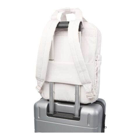 Sac à dos de voyage pour ordinateur portable Trip 14” Aware™ de 9 L en matériaux recyclés Standard | Ivoire | sans marquage | non disponible | non disponible | non disponible