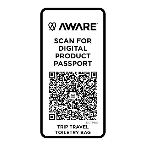 Sac de toilette de voyage Trip Aware™ de 6 L en matériaux recyclés Standard | Ivoire | sans marquage | non disponible | non disponible | non disponible