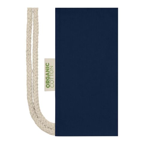 Sac refermable à cordon Odisha de 5&nbsp;L bio certifié OCS 140&nbsp;g/m² Standard | Marine | sans marquage | non disponible | non disponible | non disponible