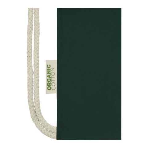 Sac refermable à cordon Odisha de 5&nbsp;L bio certifié OCS 140&nbsp;g/m² Vert foncé