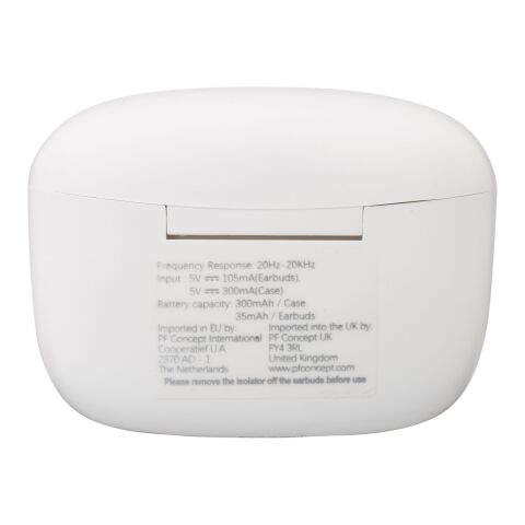 Écouteurs Essos 2.0 à appariement automatique True Wireless avec boîtier Standard | blanc | sans marquage | non disponible | non disponible