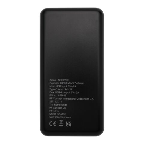 Batterie de secours Loop de 20 000 mAh en plastique recyclé Standard | noir | sans marquage | non disponible | non disponible
