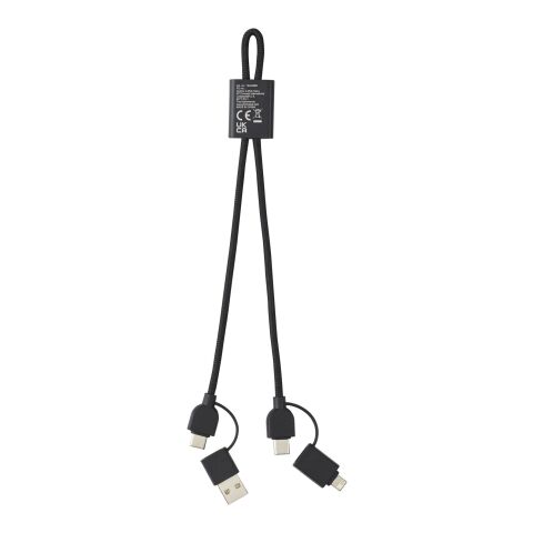 Câble de charge rapide Connect 6-en-1 de 45 W en aluminium recyclé certifié RCS Standard | noir | sans marquage | non disponible | non disponible