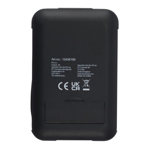 Câble de recharge modulaire en plastique recyclé Savvy avec support de téléphone Standard | noir | sans marquage | non disponible | non disponible