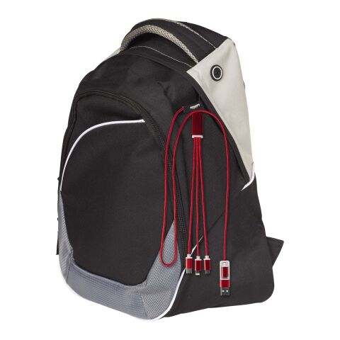 Câble de charge 5-1 Versatile en aluminium recyclé Standard | Rouge | sans marquage | non disponible | non disponible