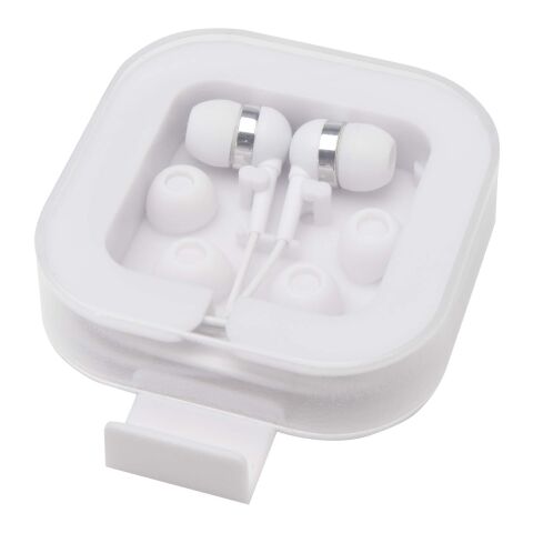 Écouteurs filaires type C Dofida avec étui de rangement en plastique recyclé Standard | Blanc | sans marquage | non disponible | non disponible